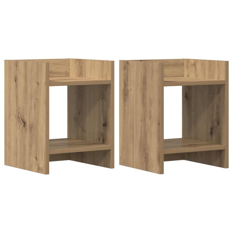 vidaXL Βάση φυτών 2 τμχ. Τεχνίτικη Δρυς 30 x 30 x 40 cm