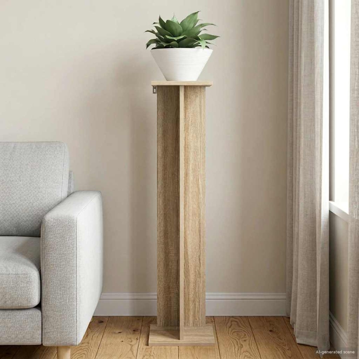 vidaXL Βάση φυτών Δρύς Sonoma 25 x 25,5 x 100,5 εκ.