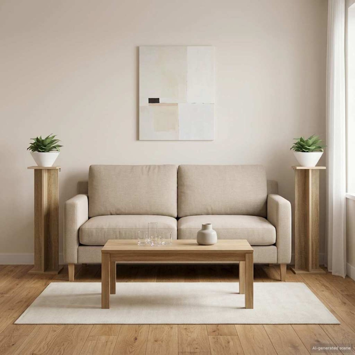 vidaXL Βάση φυτών 2 τμχ. Δρύς Sonoma 25 x 25,5 x 100,5 εκ.