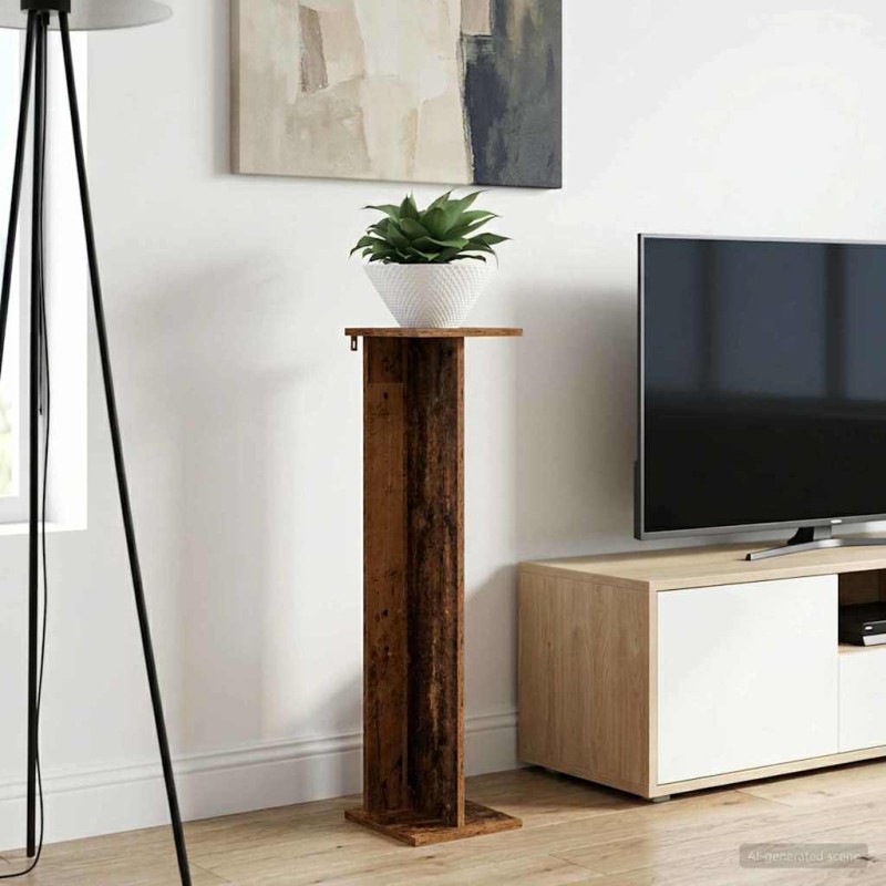 vidaXL Βάση φυτών 2 τμχ. Παλιό ξύλο 25 x 25,5 x 100,5 εκ.