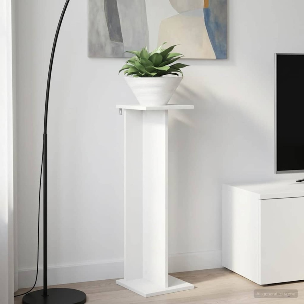 vidaXL Βάση φυτών Λευκός 25 x 25,5 x 80,5 εκ.