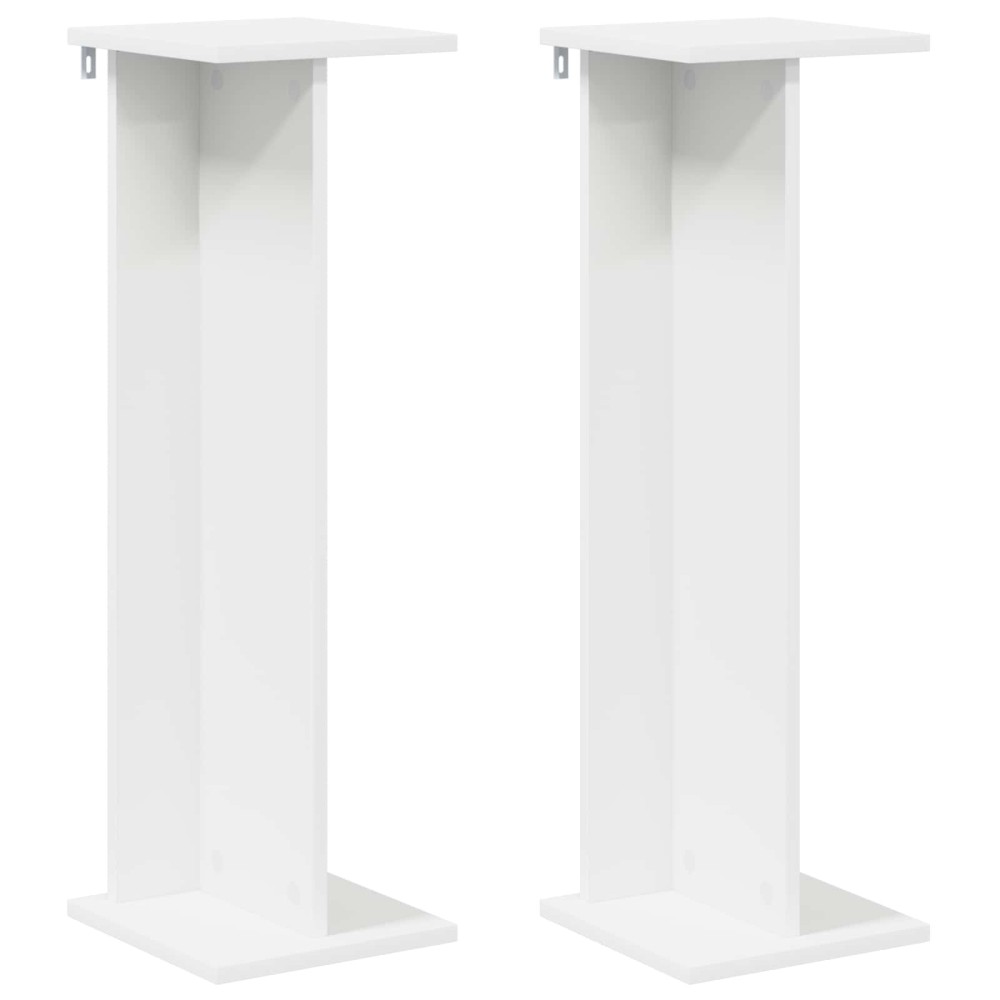 vidaXL Βάση φυτών 2 τμχ. Λευκός 25 x 25,5 x 80,5 εκ.