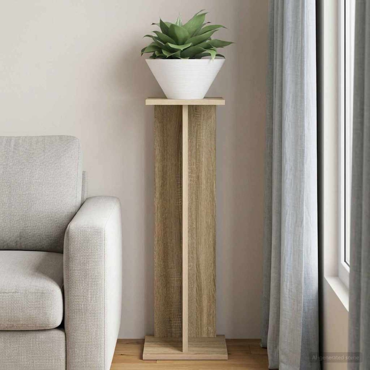 vidaXL Βάση φυτών Δρύς Sonoma 25 x 25,5 x 80,5 εκ.