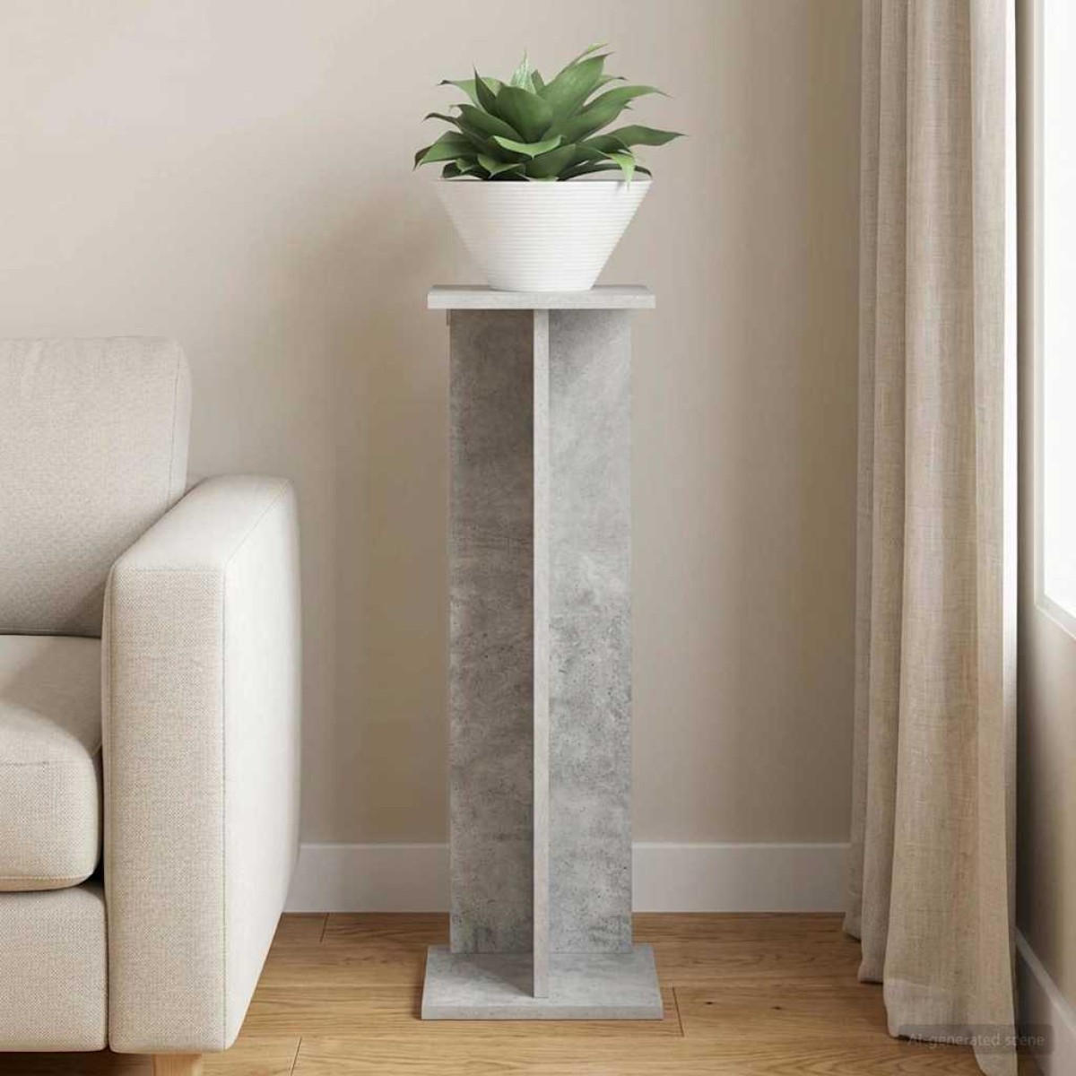 vidaXL Βάση φυτών Σκυρόχρωμο Γκρι 25 x 25,5 x 80,5 εκ.