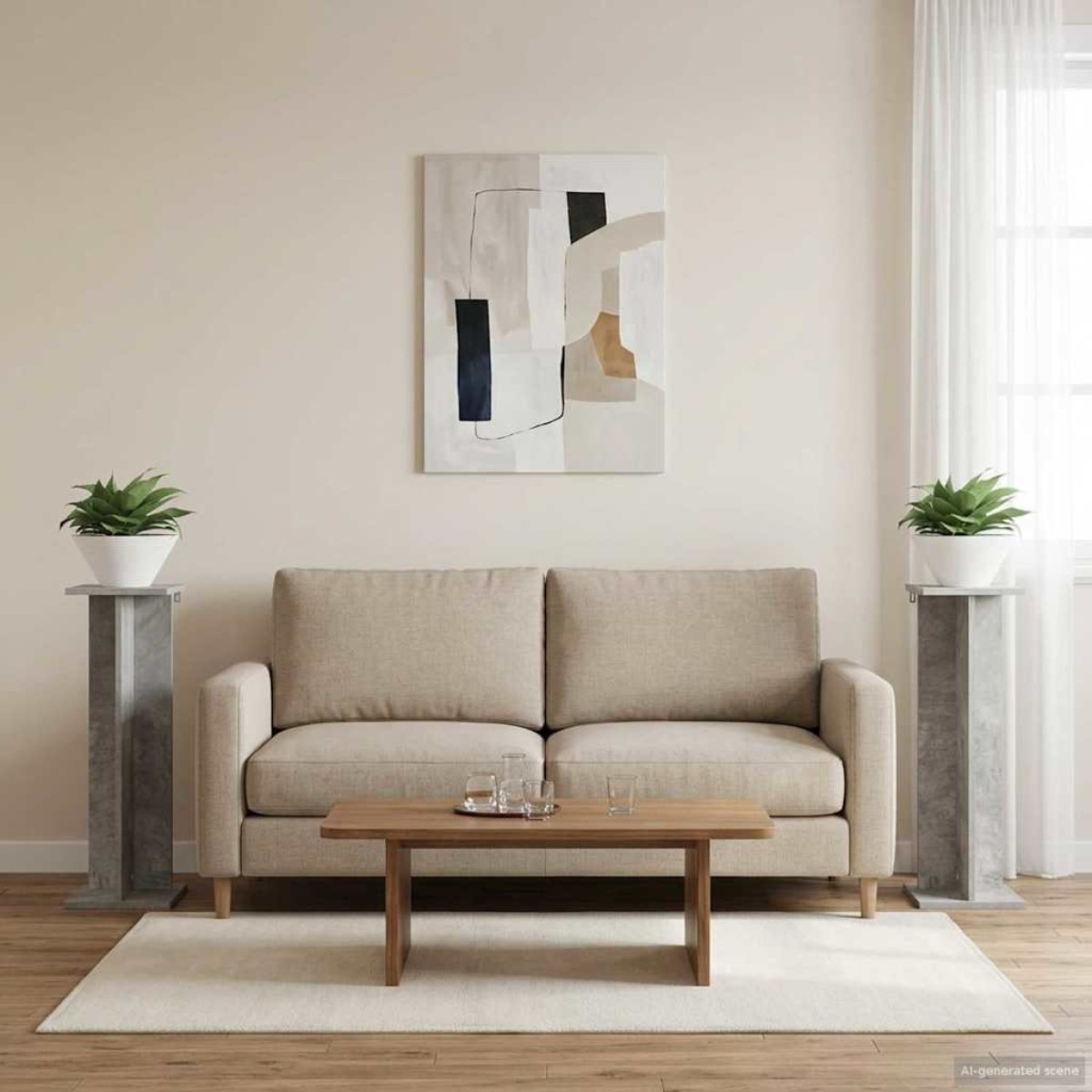 vidaXL Βάση φυτών 2 τμχ. Σκυρόχρωμο Γκρι 25 x 25,5 x 80,5 εκ.