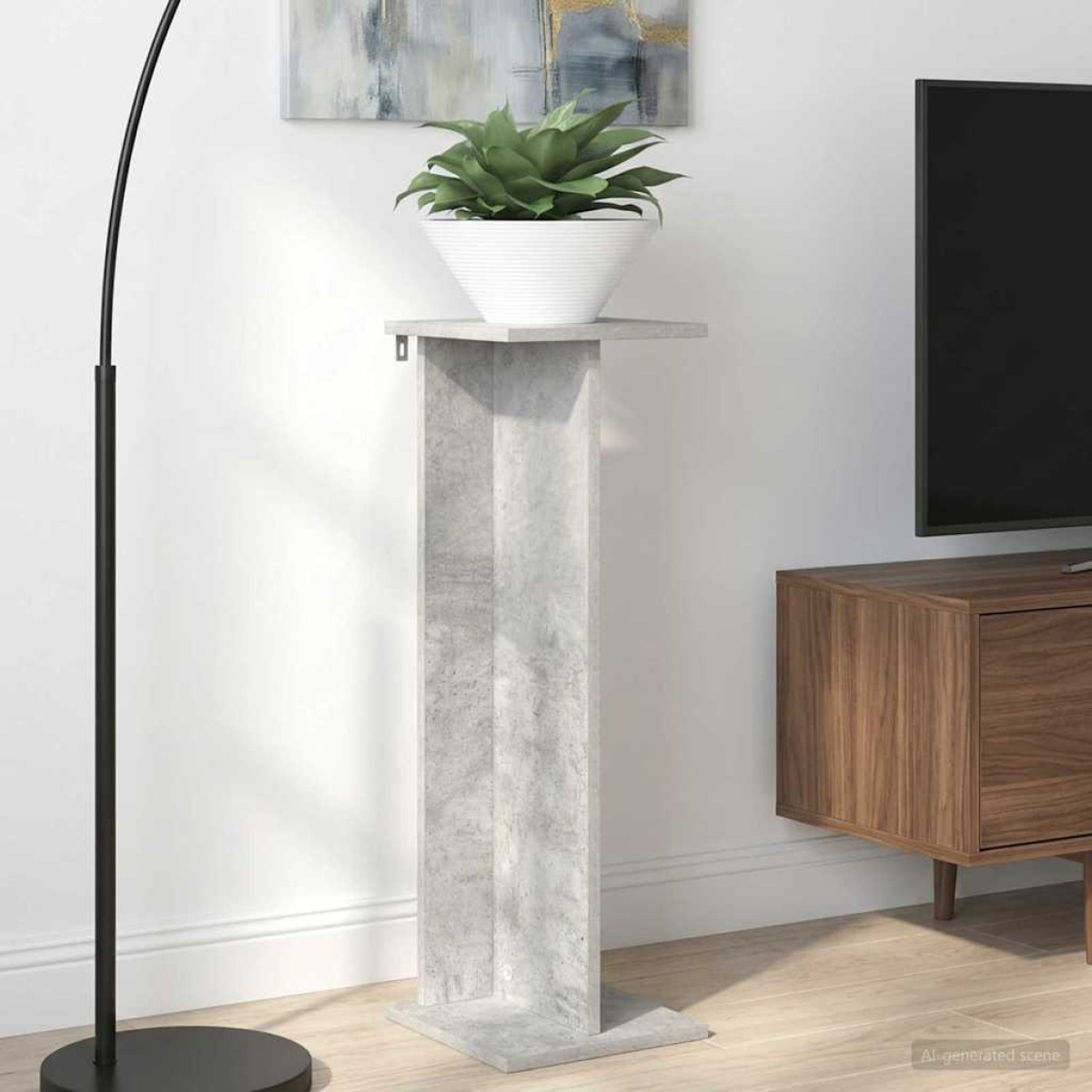 vidaXL Βάση φυτών 2 τμχ. Σκυρόχρωμο Γκρι 25 x 25,5 x 80,5 εκ.