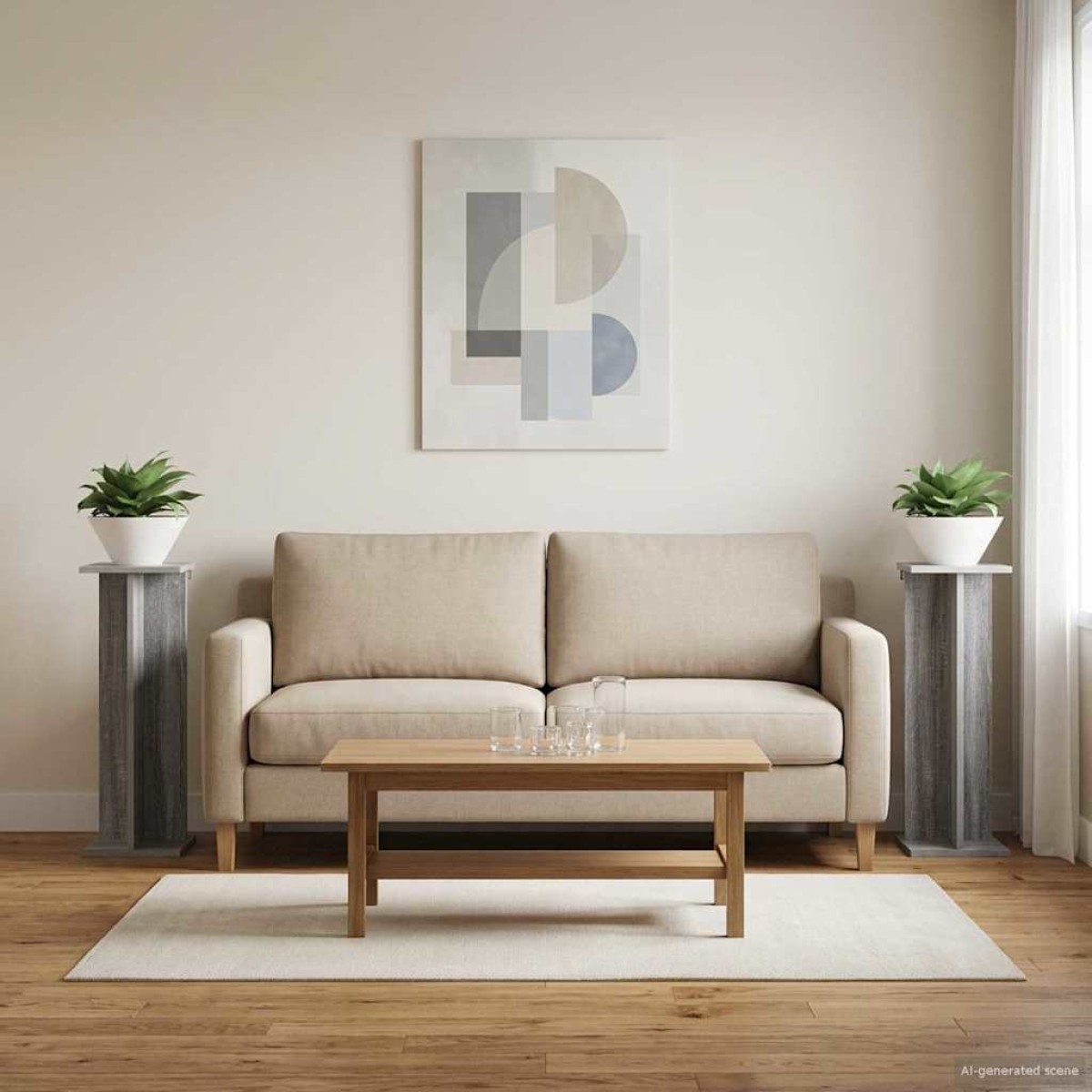 vidaXL Βάση φυτών 2 τμχ. Γκρι Σονομά 25 x 25,5 x 80,5 εκ.
