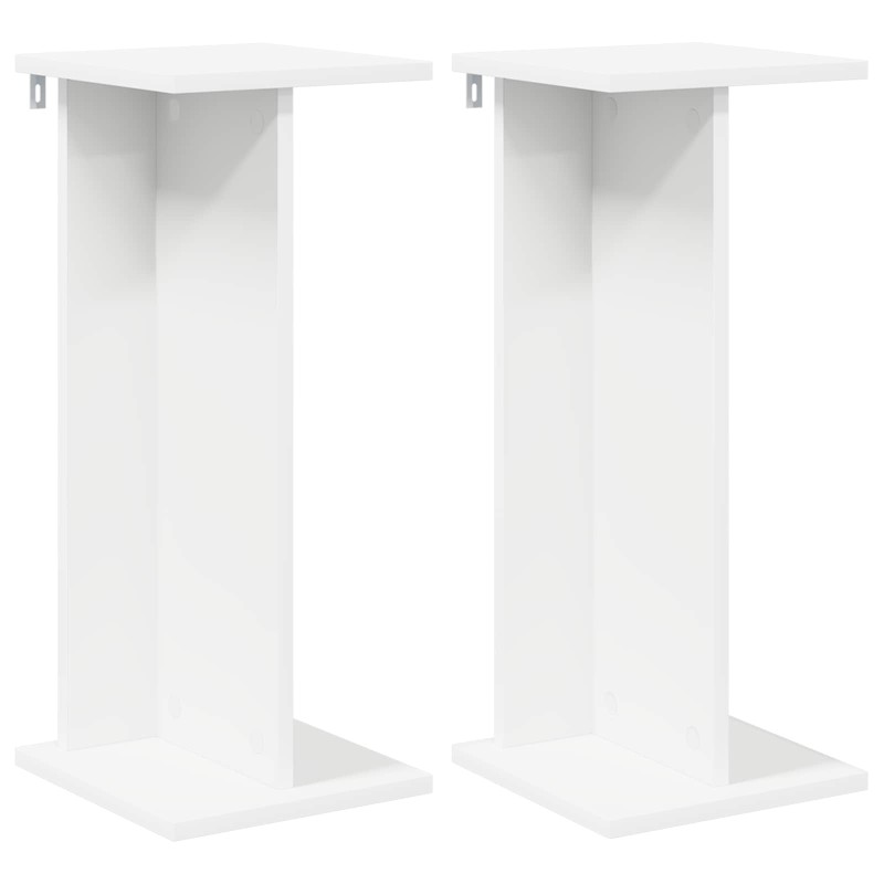 vidaXL Βάση φυτών 2 τμχ. Λευκός 25 x 25,5 x 60,5 εκ.