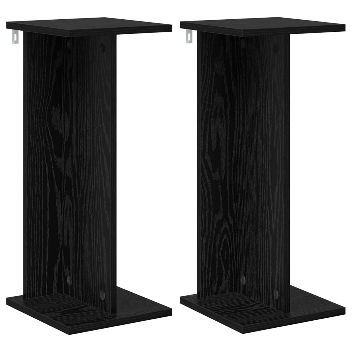 vidaXL Βάση φυτών 2 τμχ. Μαύρη Δρυς 25 x 25,5 x 60,5 εκ.