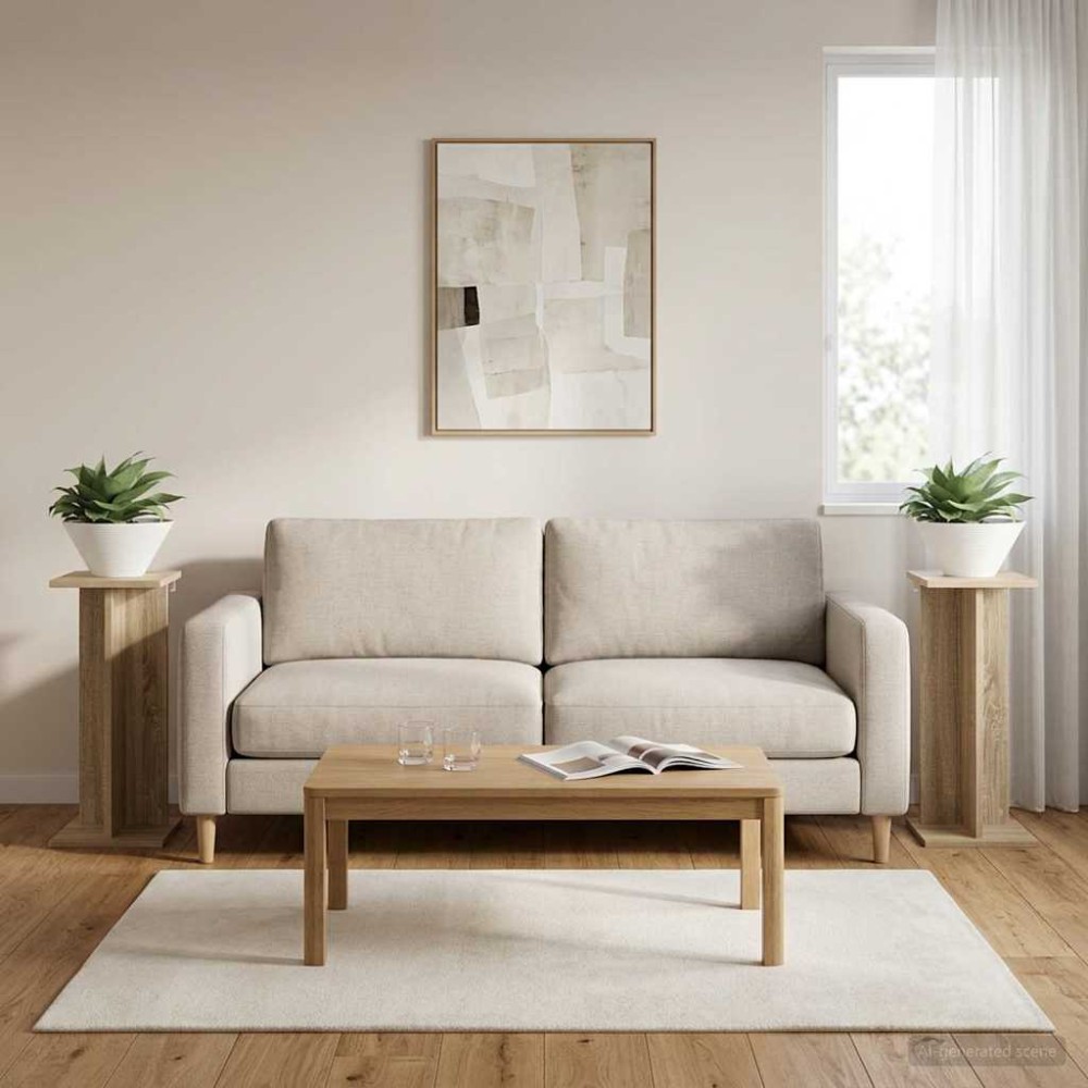 vidaXL Βάση φυτών 2 τμχ. Δρύς Sonoma 25 x 25,5 x 60,5 εκ.