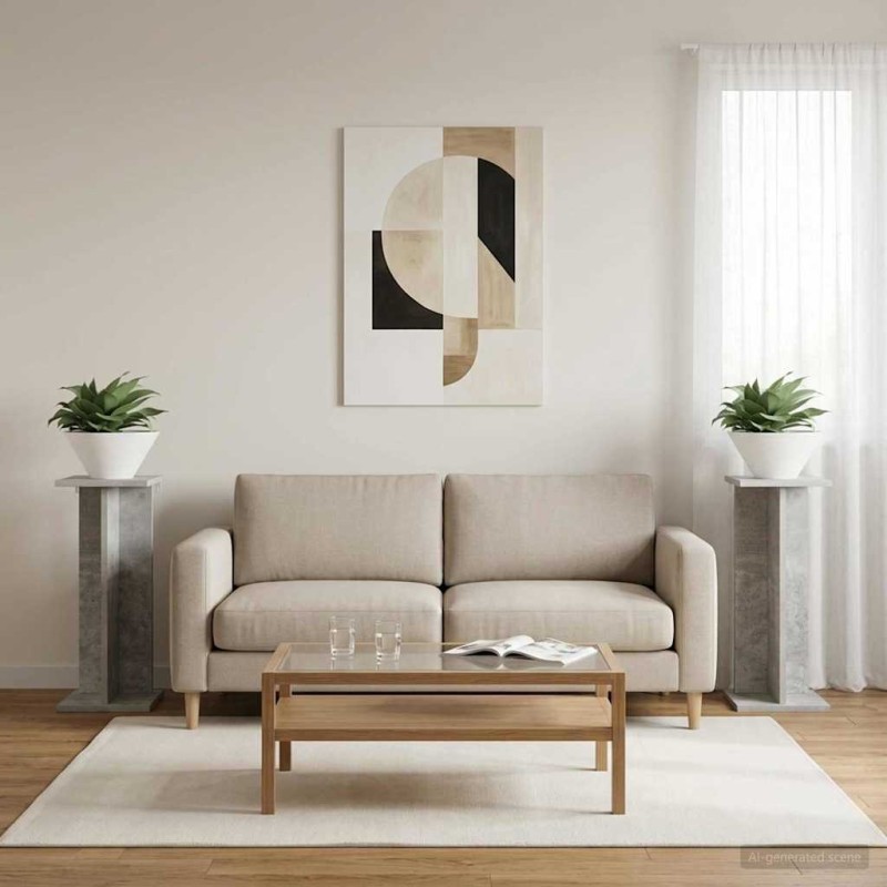 vidaXL Βάση φυτών 2 τμχ. Σκυρόχρωμο Γκρι 25 x 25,5 x 60,5 εκ.