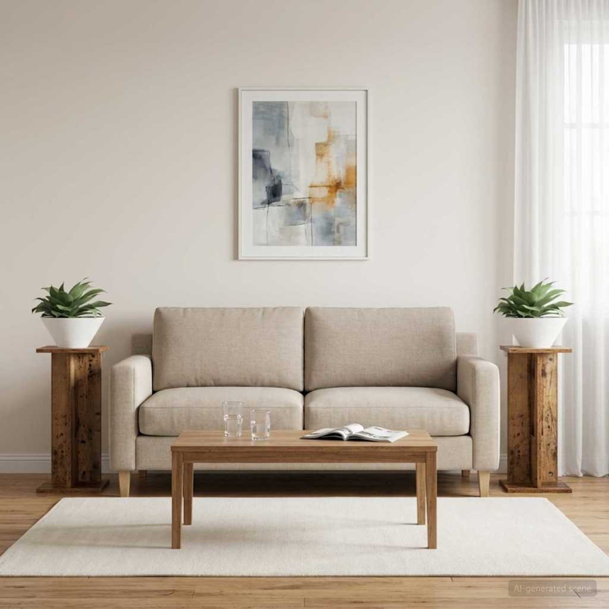 vidaXL Βάση φυτών 2 τμχ. Παλιό ξύλο 25 x 25,5 x 60,5 εκ.