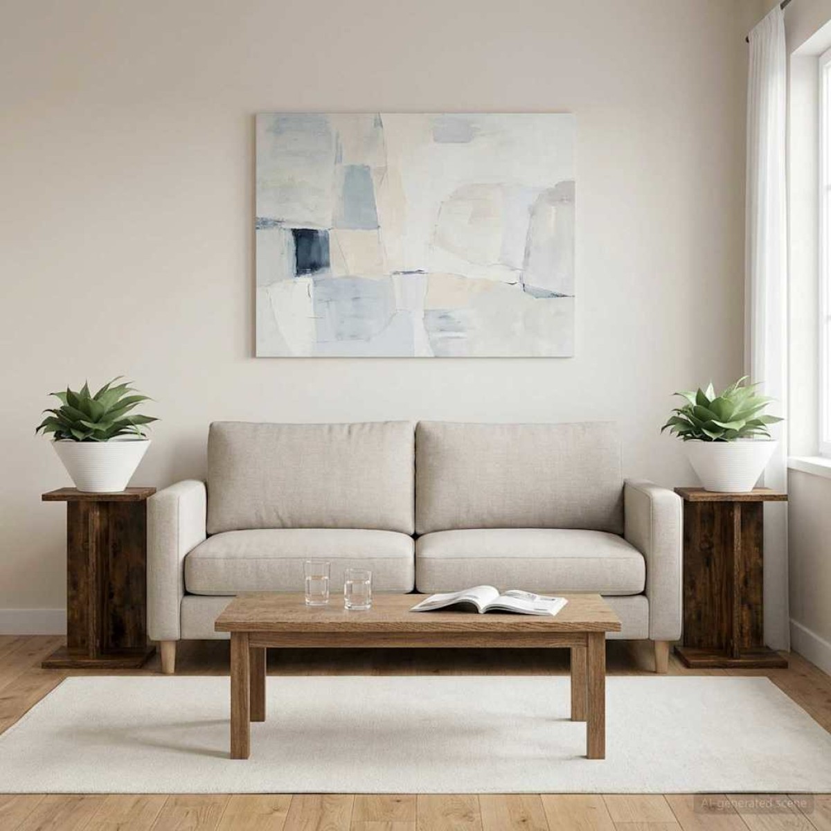 vidaXL Βάση φυτών 2 τμχ. Καπνιστή Δρυς 25 x 25,5 x 40,5 εκ.
