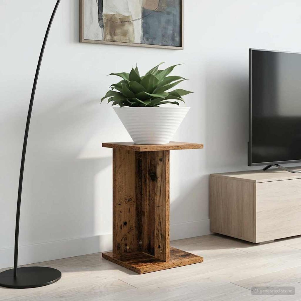 vidaXL Βάση φυτών 2 τμχ. Παλιό ξύλο 25 x 25,5 x 40,5 εκ.