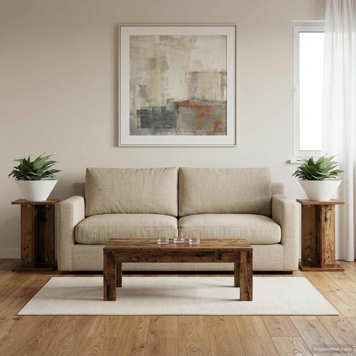 vidaXL Βάση φυτών 2 τμχ. Παλιό ξύλο 25 x 25,5 x 40,5 εκ.