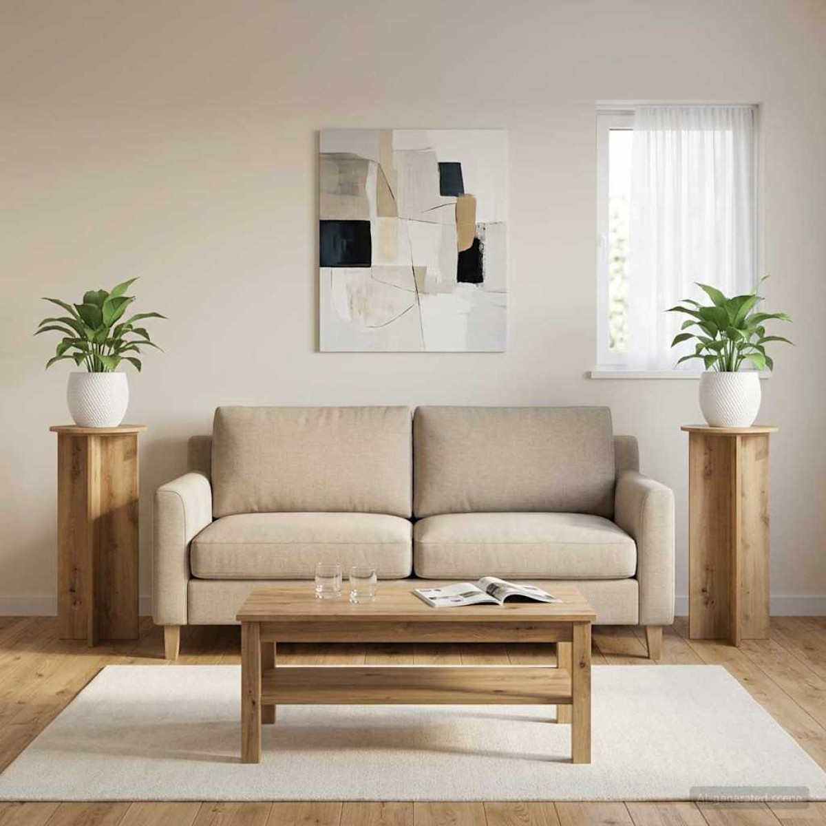 vidaXL Βάση φυτών 2 τμχ. Artisan Δρυς Ø40 x 100 εκ. Επεξεργασμένο Ξύλο