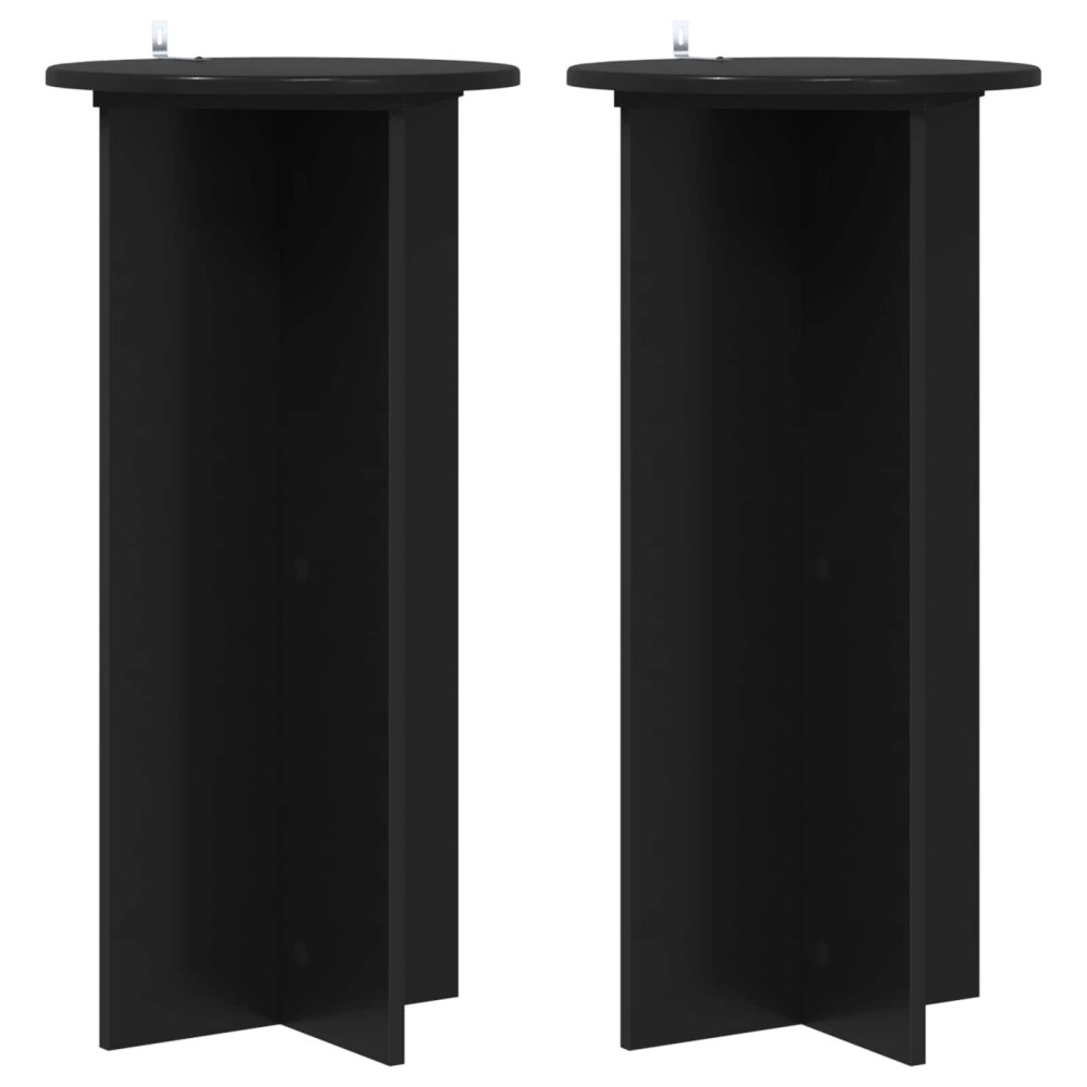 vidaXL Βάση φυτών 2 τμχ. Μαύρο 40 x 40 x 80 cm Επεξεργασμένο Ξύλο