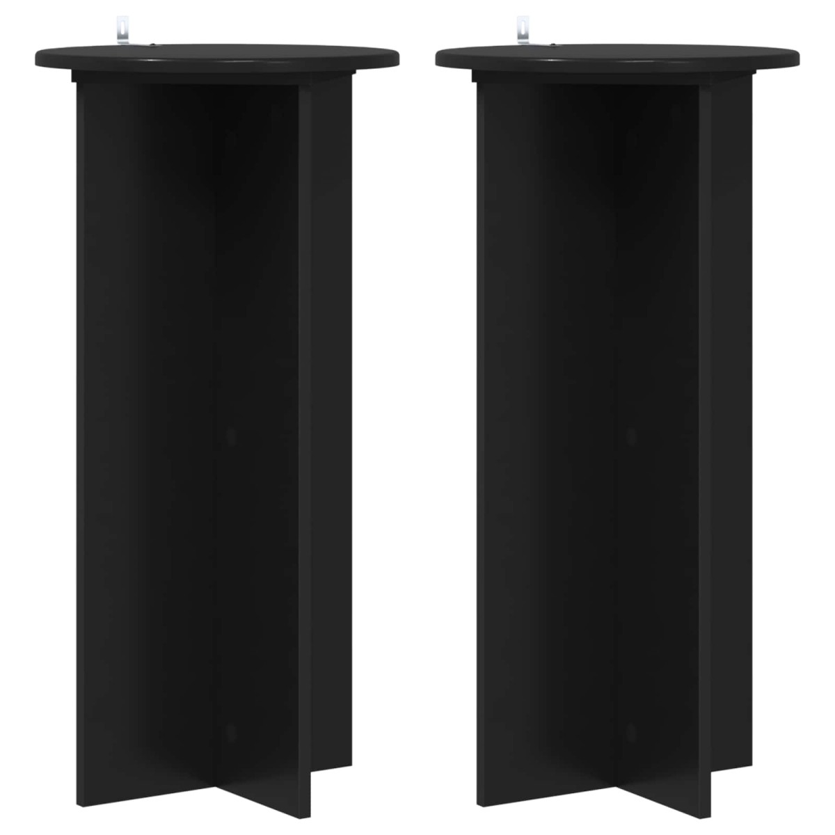 vidaXL Βάση φυτών 2 τμχ. Μαύρο 40 x 40 x 80 cm Επεξεργασμένο Ξύλο