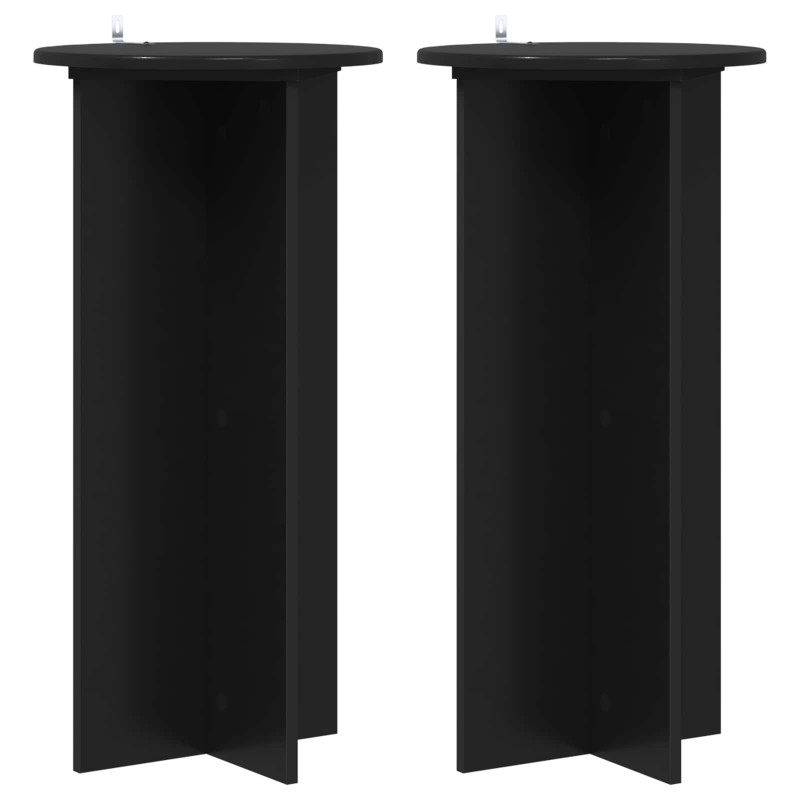 vidaXL Βάση φυτών 2 τμχ. Μαύρο 40 x 40 x 80 cm Επεξεργασμένο Ξύλο