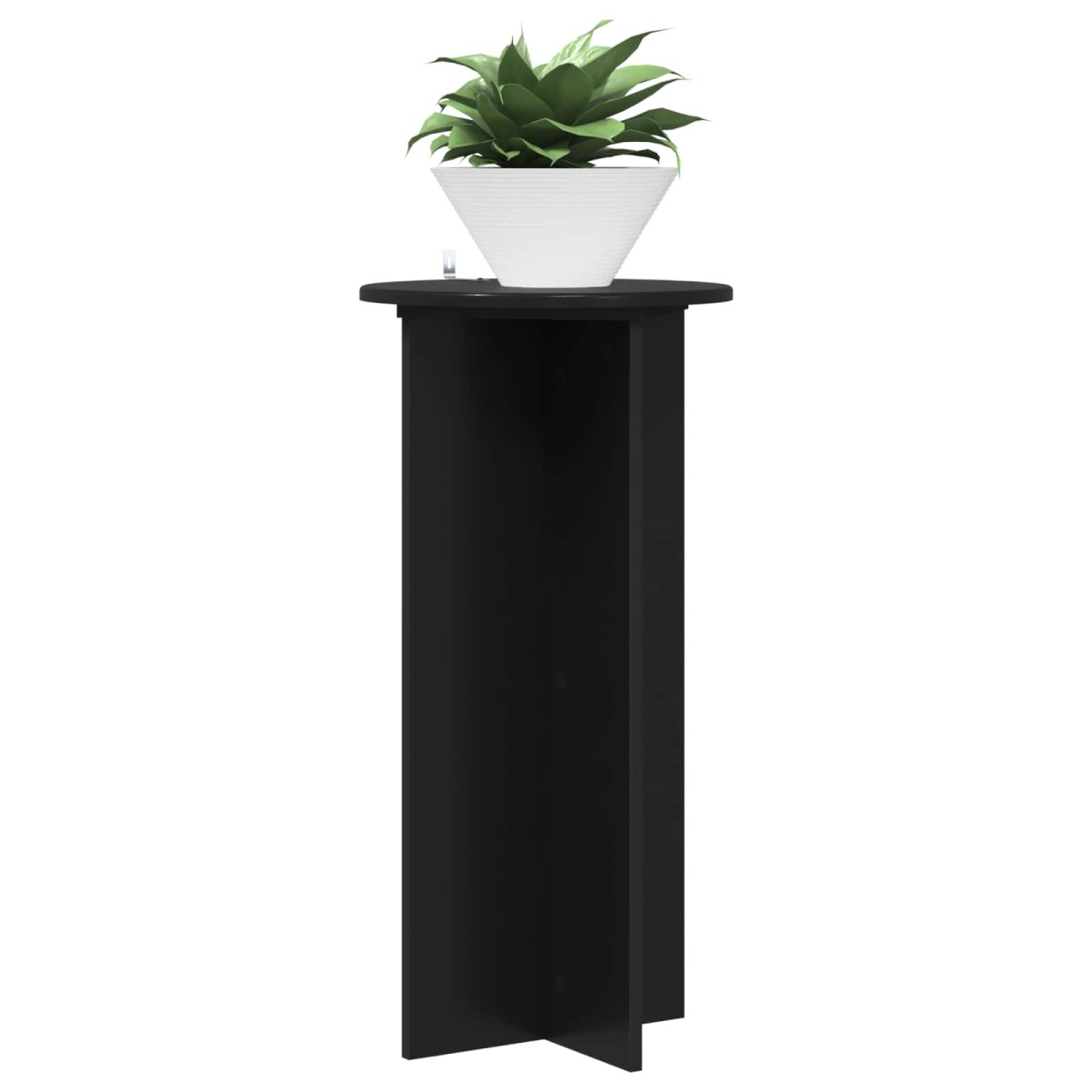 vidaXL Βάση φυτών 2 τμχ. Μαύρο 40 x 40 x 80 cm Επεξεργασμένο Ξύλο