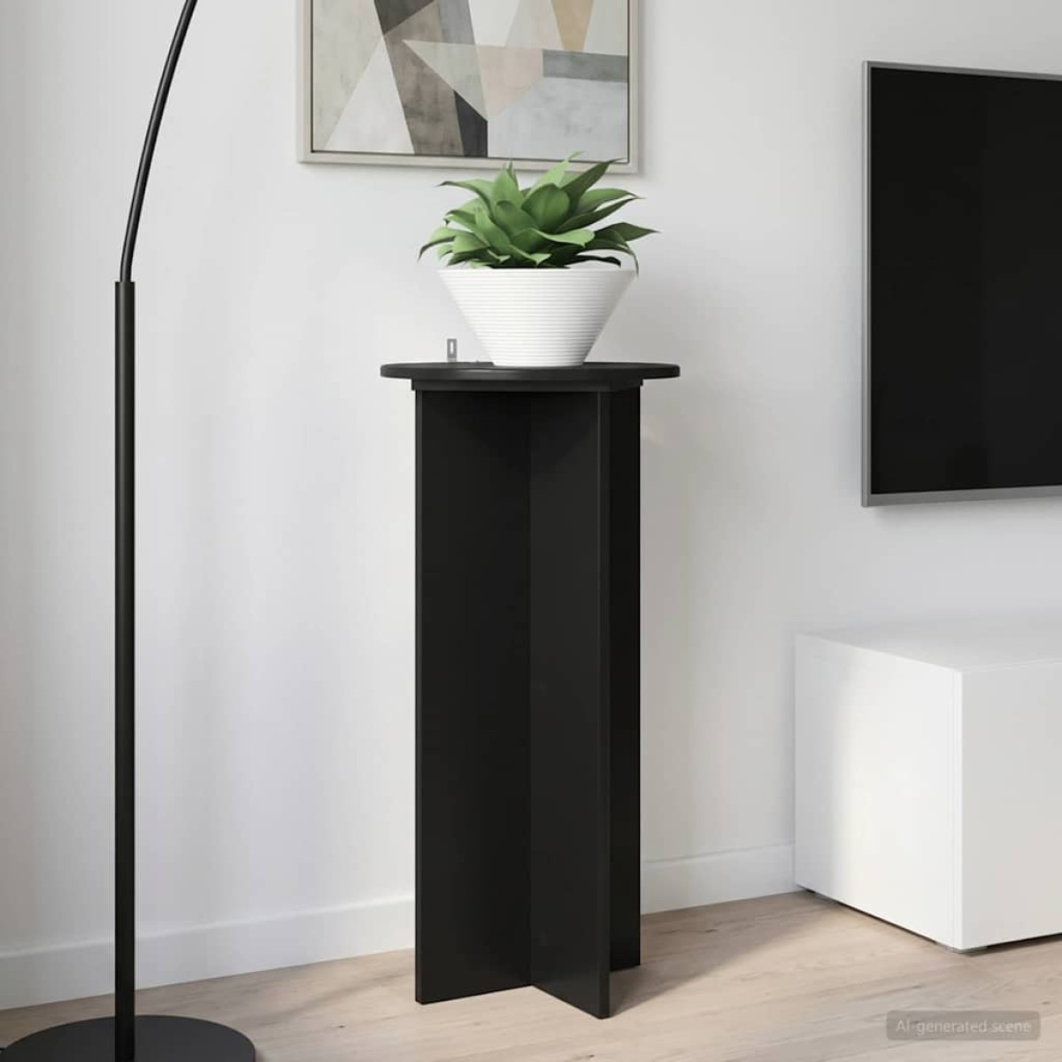 vidaXL Βάση φυτών 2 τμχ. Μαύρο 40 x 40 x 80 cm Επεξεργασμένο Ξύλο