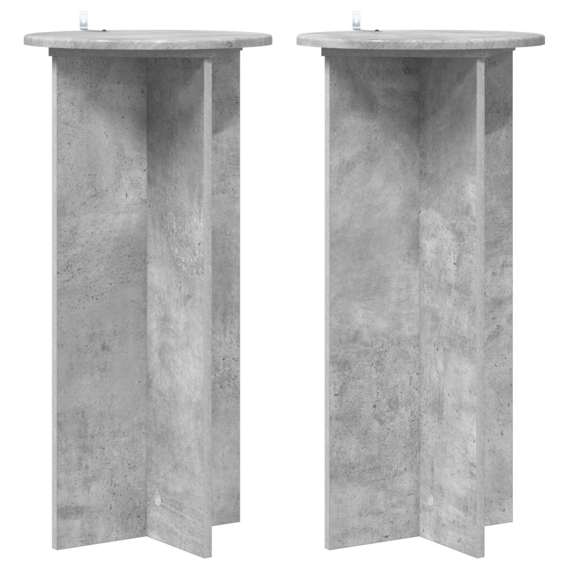 vidaXL Βάση φυτών 2 τμχ. Γκρι Σκυροδέματος 40 x 40 x 80 cm