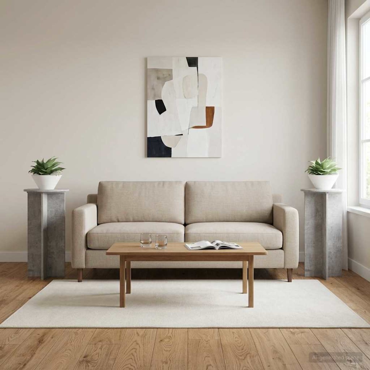 vidaXL Βάση φυτών 2 τμχ. Γκρι Σκυροδέματος 40 x 40 x 80 cm