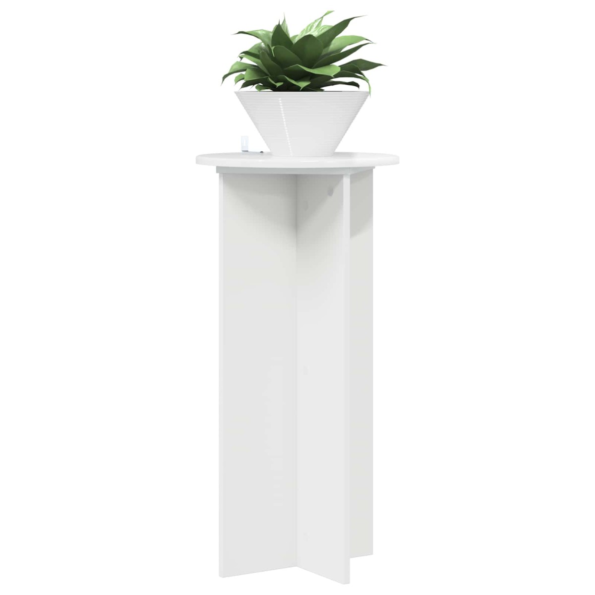 vidaXL Βάση φυτών 2 τμχ. Γυαλιστερό Λευκό 40 x 40 x 80 cm