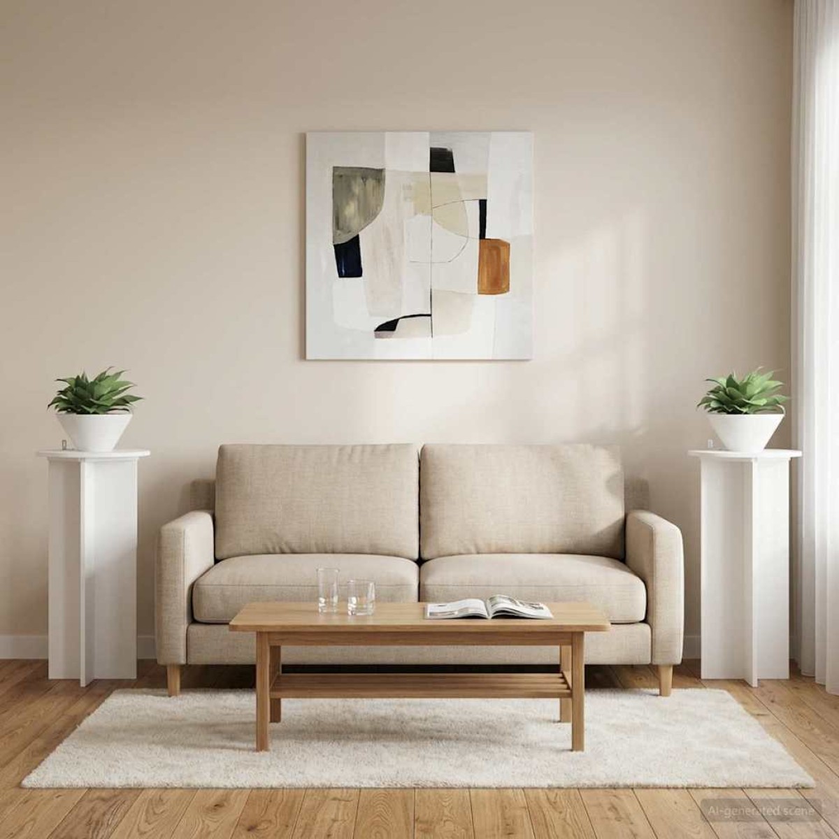 vidaXL Βάση φυτών 2 τμχ. Γυαλιστερό Λευκό 40 x 40 x 80 cm