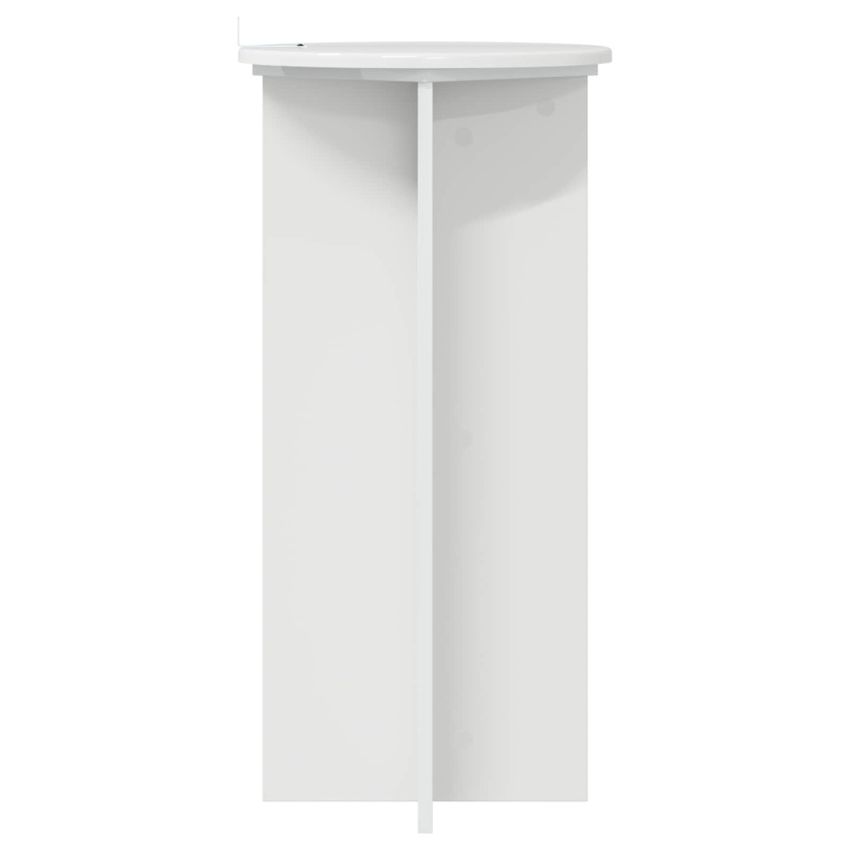 vidaXL Βάση φυτών 2 τμχ. Γυαλιστερό Λευκό 40 x 40 x 80 cm