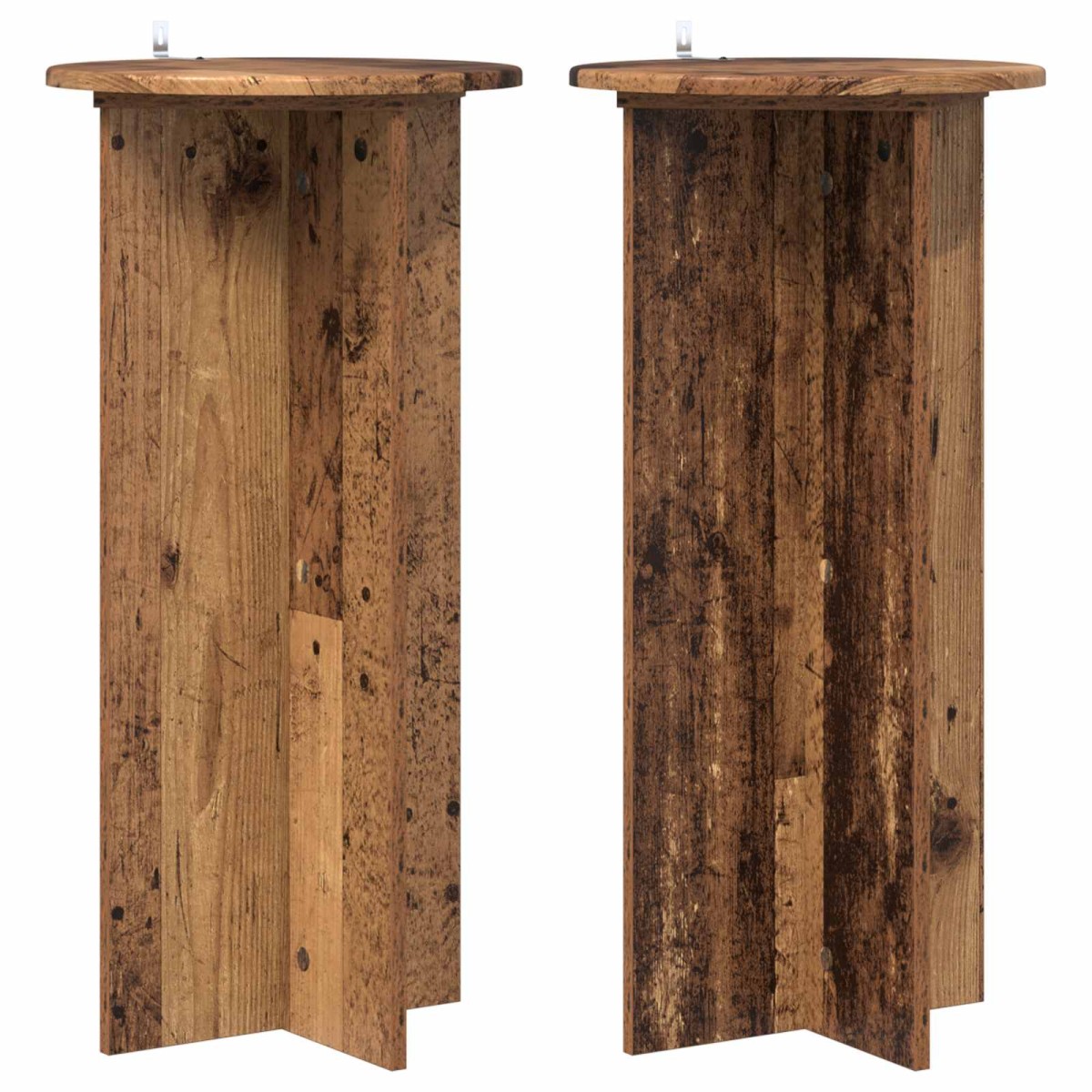 vidaXL Βάση φυτών 2 τμχ. Παλαιωμένο ξύλο 40 x 40 x 80 cm