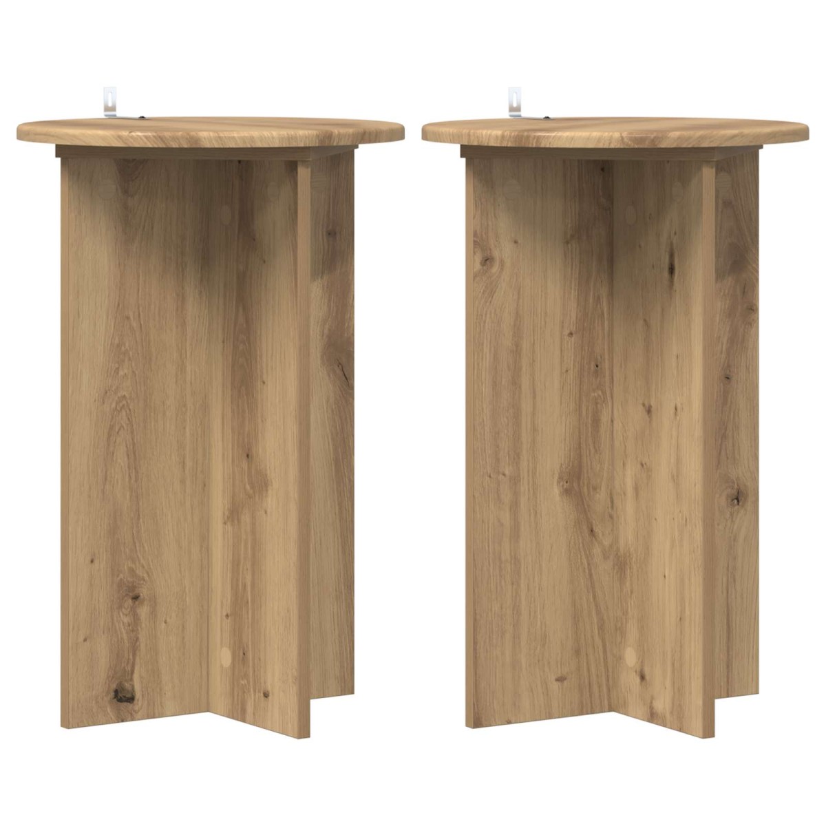 vidaXL Βάση φυτών 2 τμχ. Artisan Δρυς Ø40 x 60 εκ. Επεξεργασμένο Ξύλο