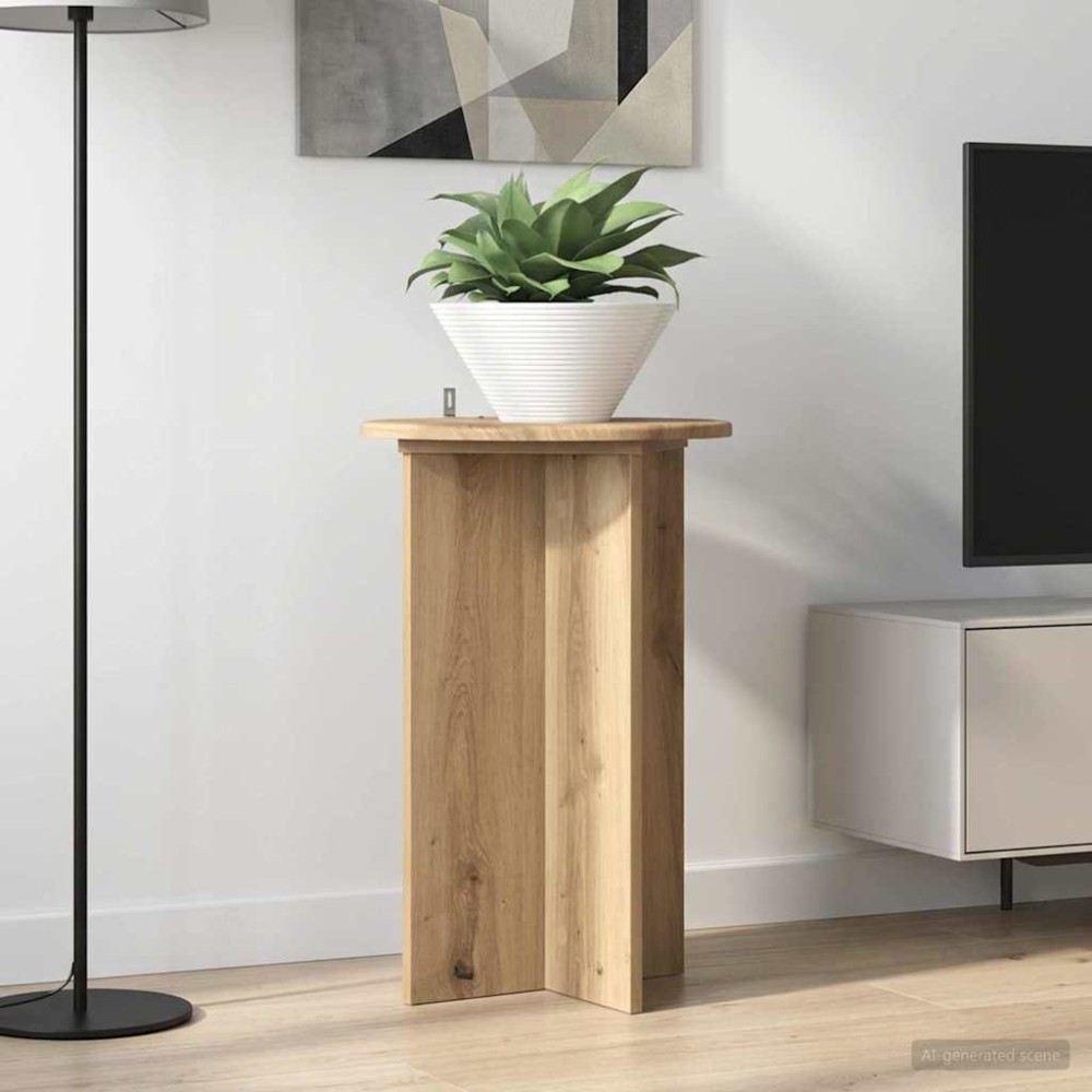 vidaXL Βάση φυτών 2 τμχ. Artisan Δρυς Ø40 x 60 εκ. Επεξεργασμένο Ξύλο