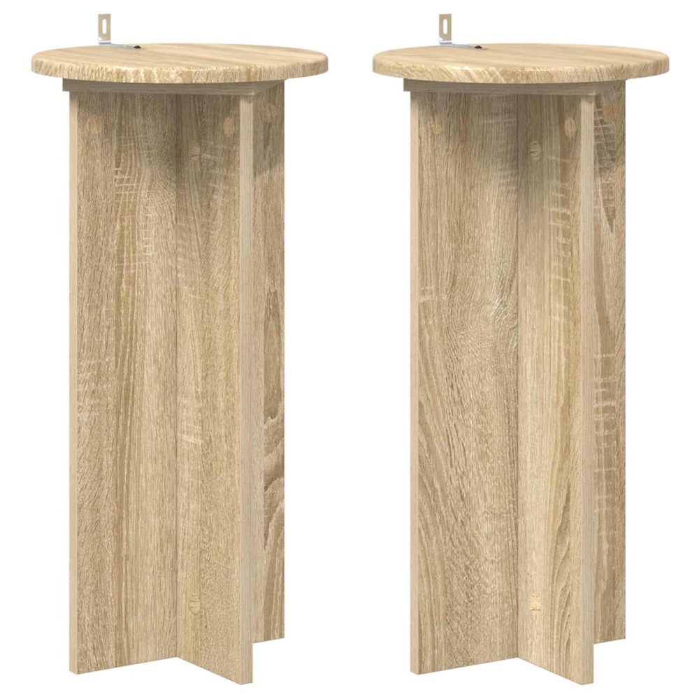 vidaXL Βάση φυτών 2 τμχ. Sonoma Δρυς 29,5 x 29,5 x 60 εκ.