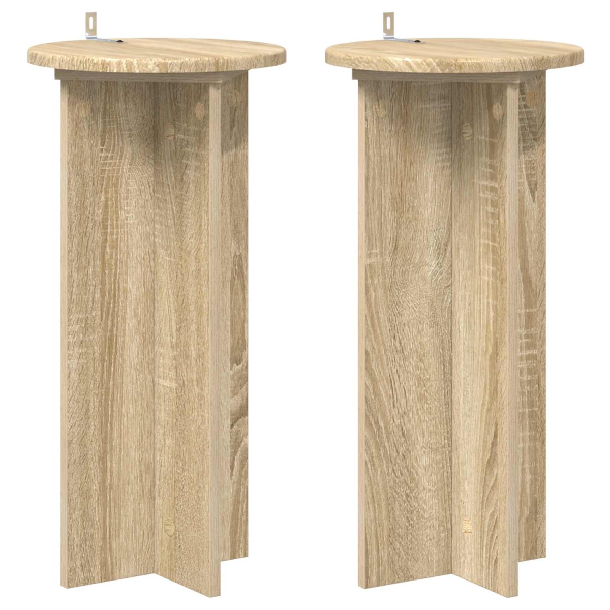 vidaXL Βάση φυτών 2 τμχ. Sonoma Δρυς 29,5 x 29,5 x 60 εκ.