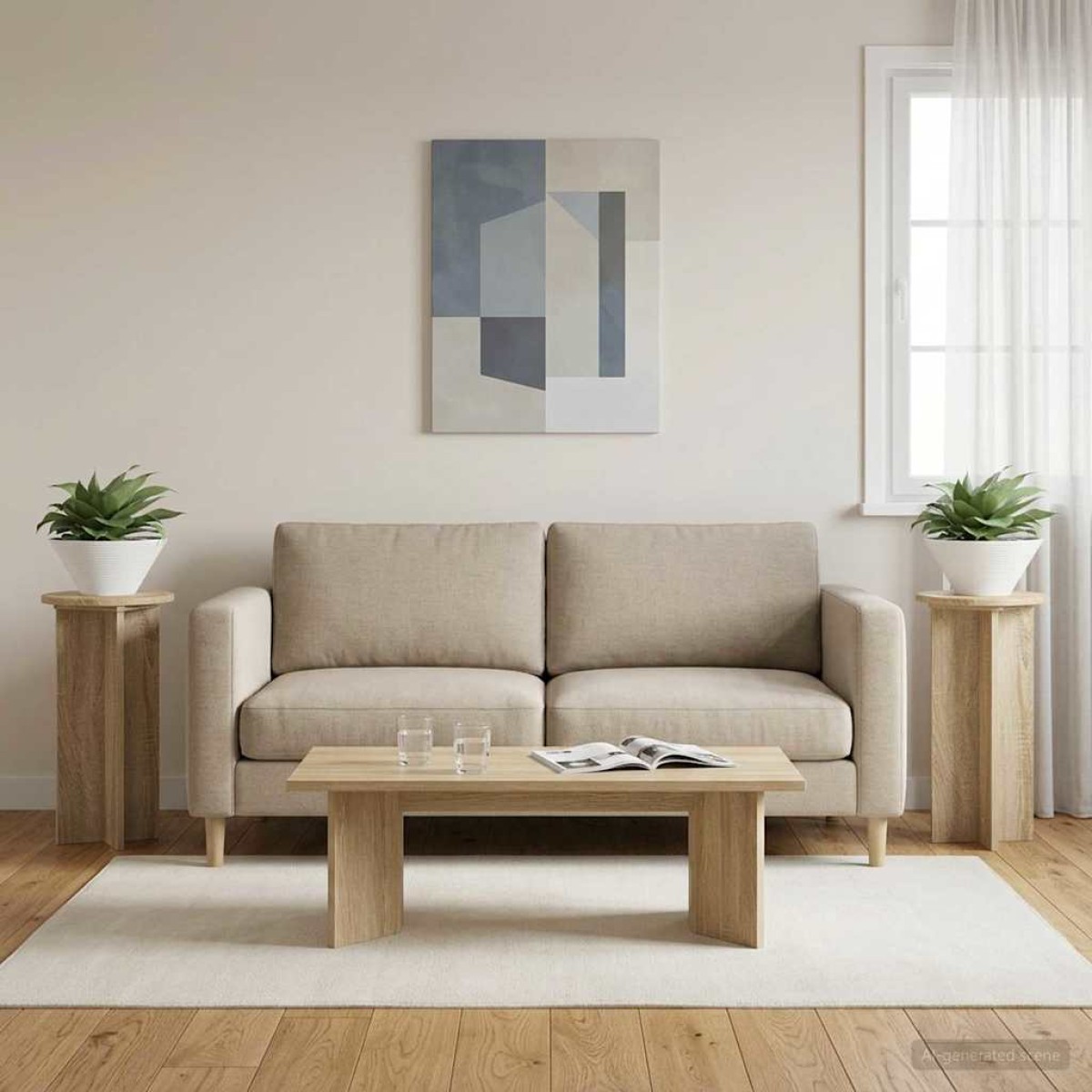 vidaXL Βάση φυτών 2 τμχ. Sonoma Δρυς 29,5 x 29,5 x 60 εκ.