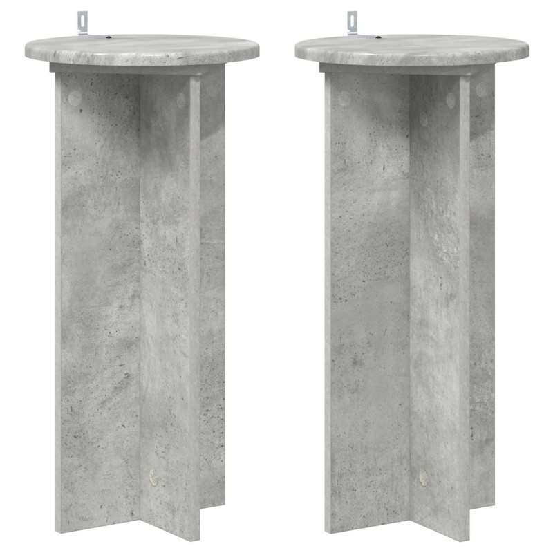 vidaXL Βάση φυτών 2 τμχ. Γκρι Σκυροδέματος 29,5 x 29,5 x 60 εκ.