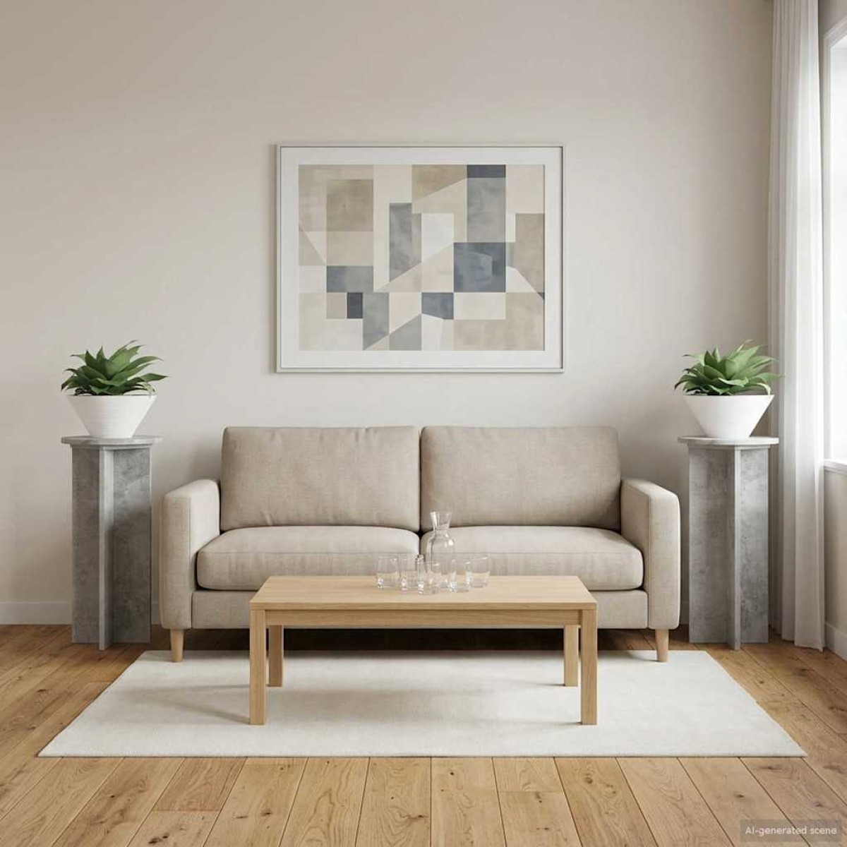 vidaXL Βάση φυτών 2 τμχ. Γκρι Σκυροδέματος 29,5 x 29,5 x 60 εκ.