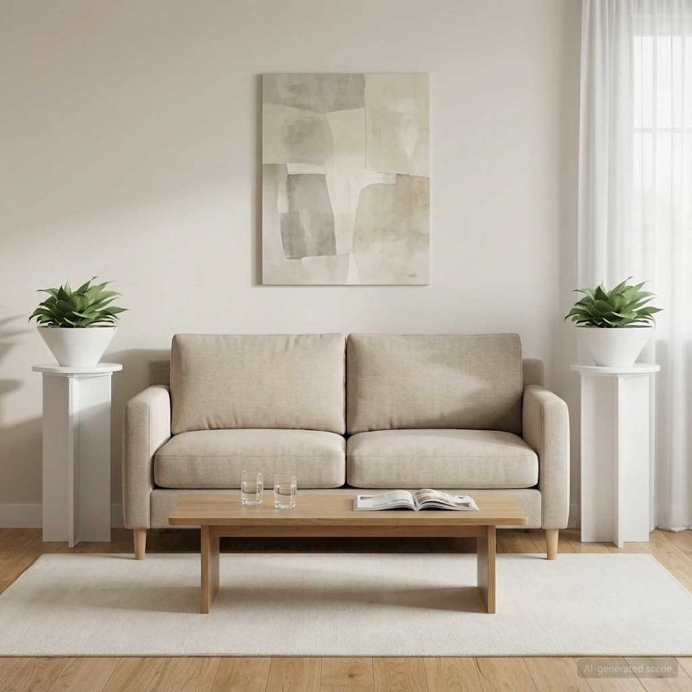 vidaXL Βάση φυτών 2 τμχ. Γυαλιστερό Λευκό 29,5 x 29,5 x 60 εκ.