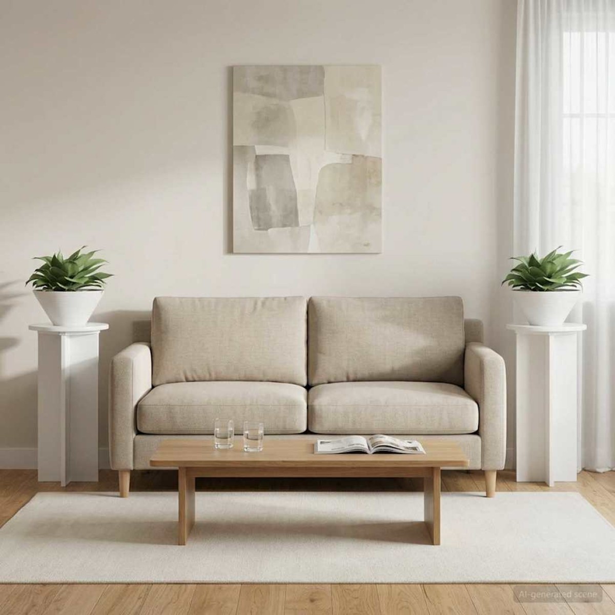 vidaXL Βάση φυτών 2 τμχ. Γυαλιστερό Λευκό 29,5 x 29,5 x 60 εκ.