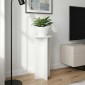 vidaXL Βάση φυτών 2 τμχ. Γυαλιστερό Λευκό 29,5 x 29,5 x 60 εκ.