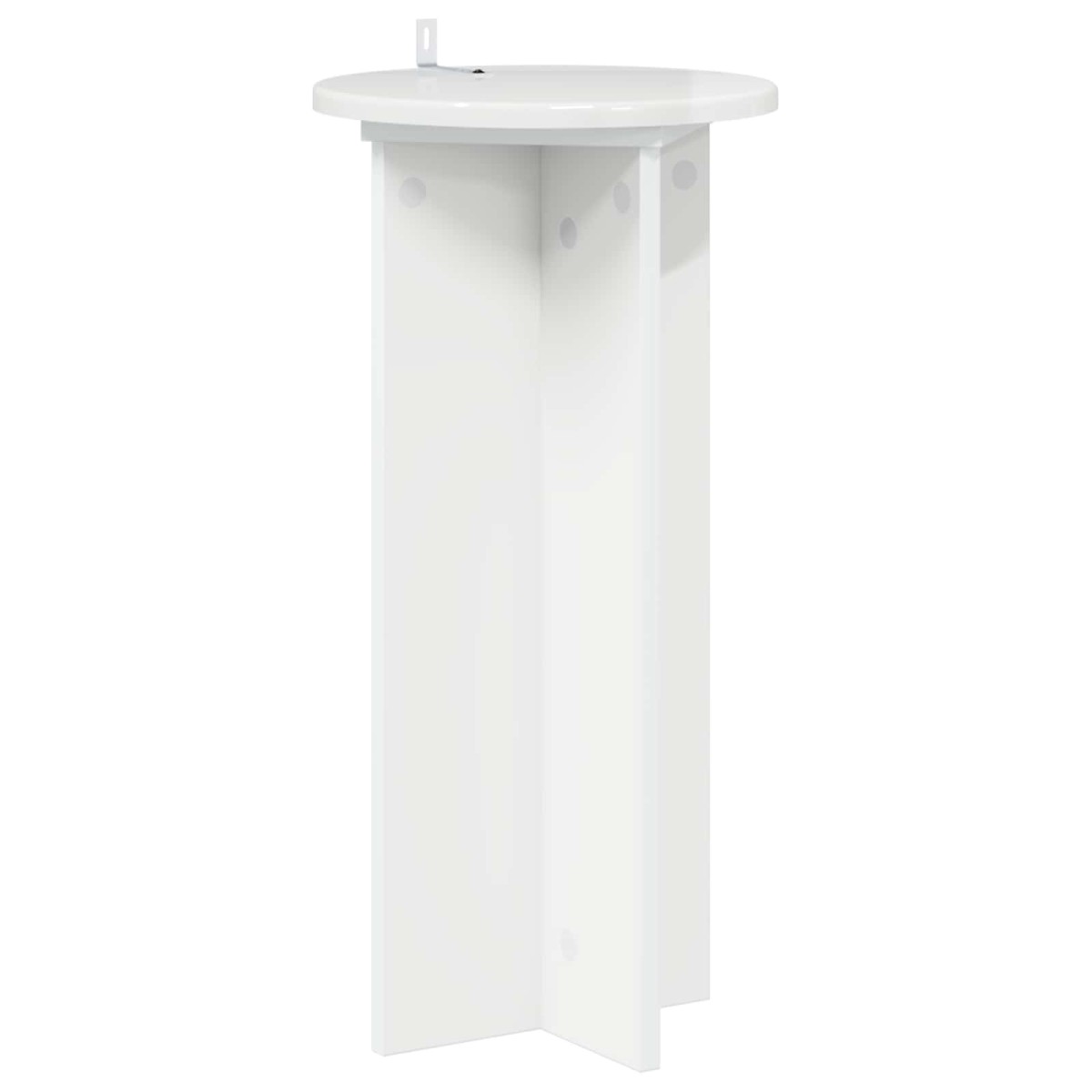 vidaXL Βάση φυτών 2 τμχ. Γυαλιστερό Λευκό 29,5 x 29,5 x 60 εκ.