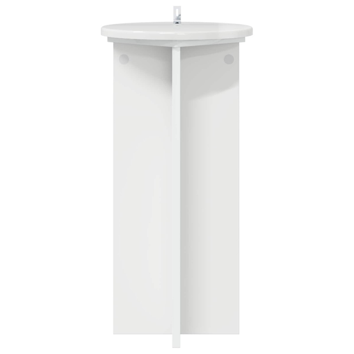 vidaXL Βάση φυτών 2 τμχ. Γυαλιστερό Λευκό 29,5 x 29,5 x 60 εκ.
