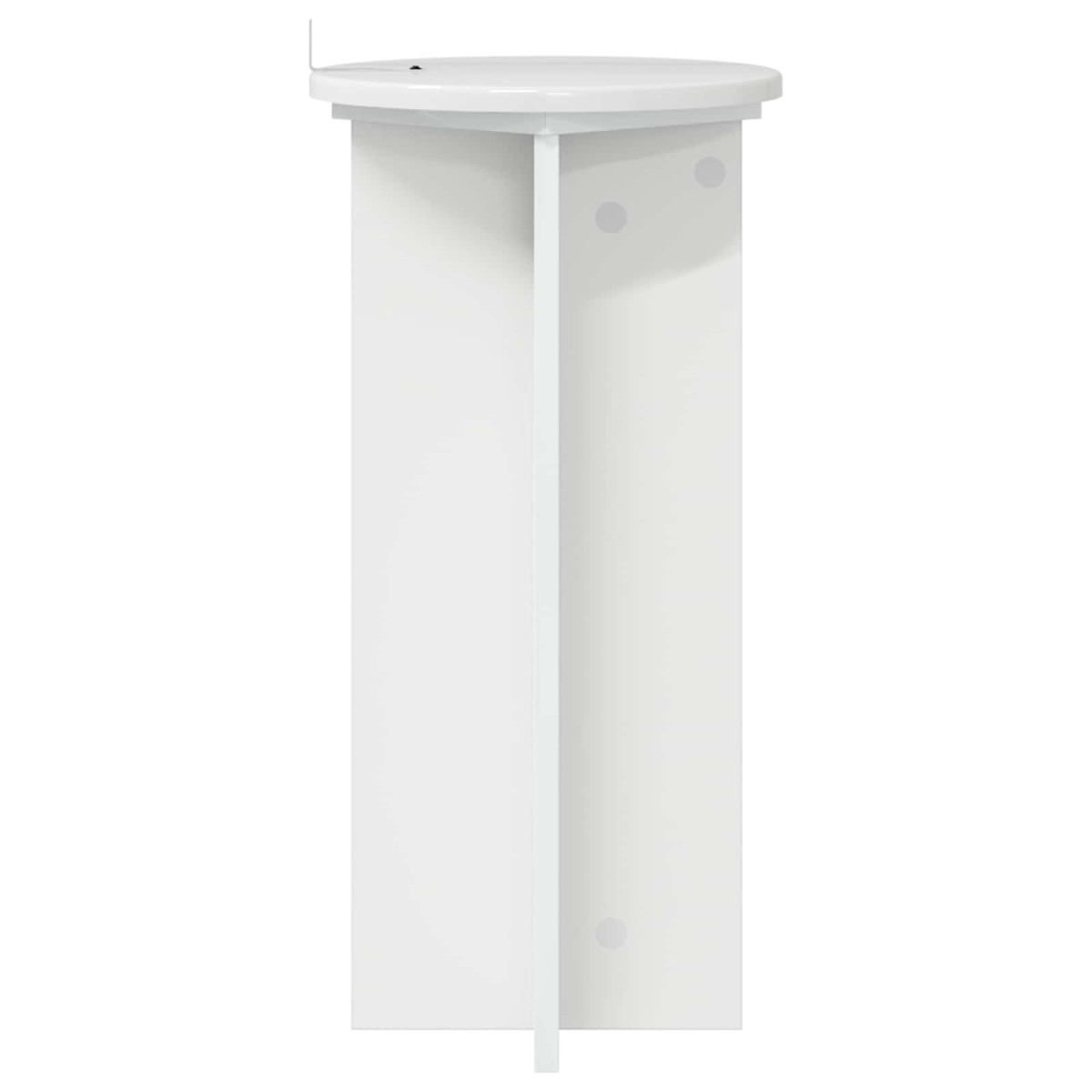 vidaXL Βάση φυτών 2 τμχ. Γυαλιστερό Λευκό 29,5 x 29,5 x 60 εκ.