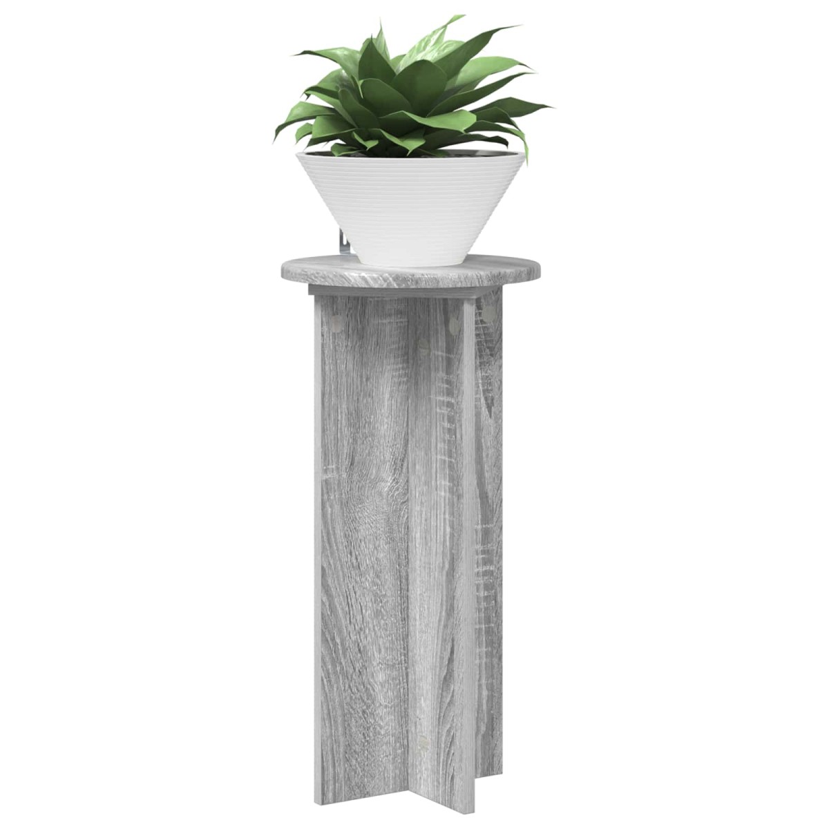 vidaXL Βάση φυτών 2 τμχ. Γκρι Sonoma 29,5 x 29,5 x 60 εκ.