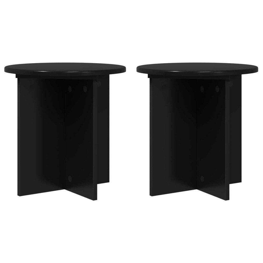 vidaXL Βάση φυτών 2 τμχ. Μαύρο 40 x 40 x 40 cm Επεξεργασμένο Ξύλο