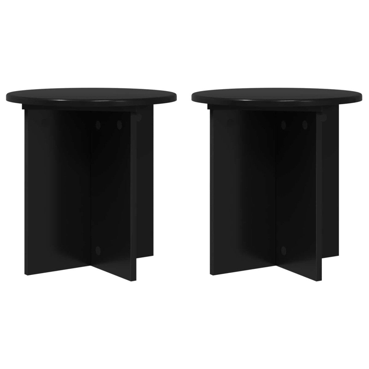 vidaXL Βάση φυτών 2 τμχ. Μαύρο 40 x 40 x 40 cm Επεξεργασμένο Ξύλο