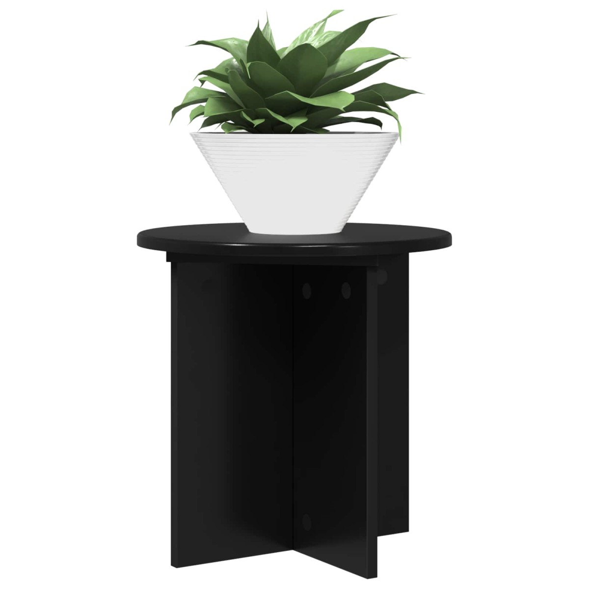 vidaXL Βάση φυτών 2 τμχ. Μαύρο 40 x 40 x 40 cm Επεξεργασμένο Ξύλο