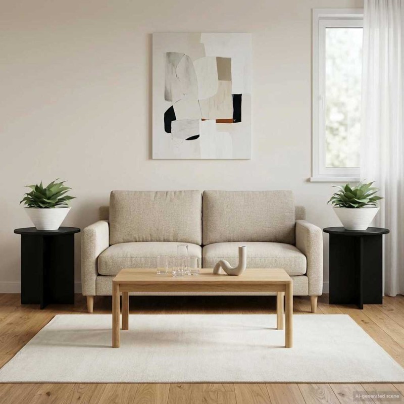 vidaXL Βάση φυτών 2 τμχ. Μαύρο 40 x 40 x 40 cm Επεξεργασμένο Ξύλο
