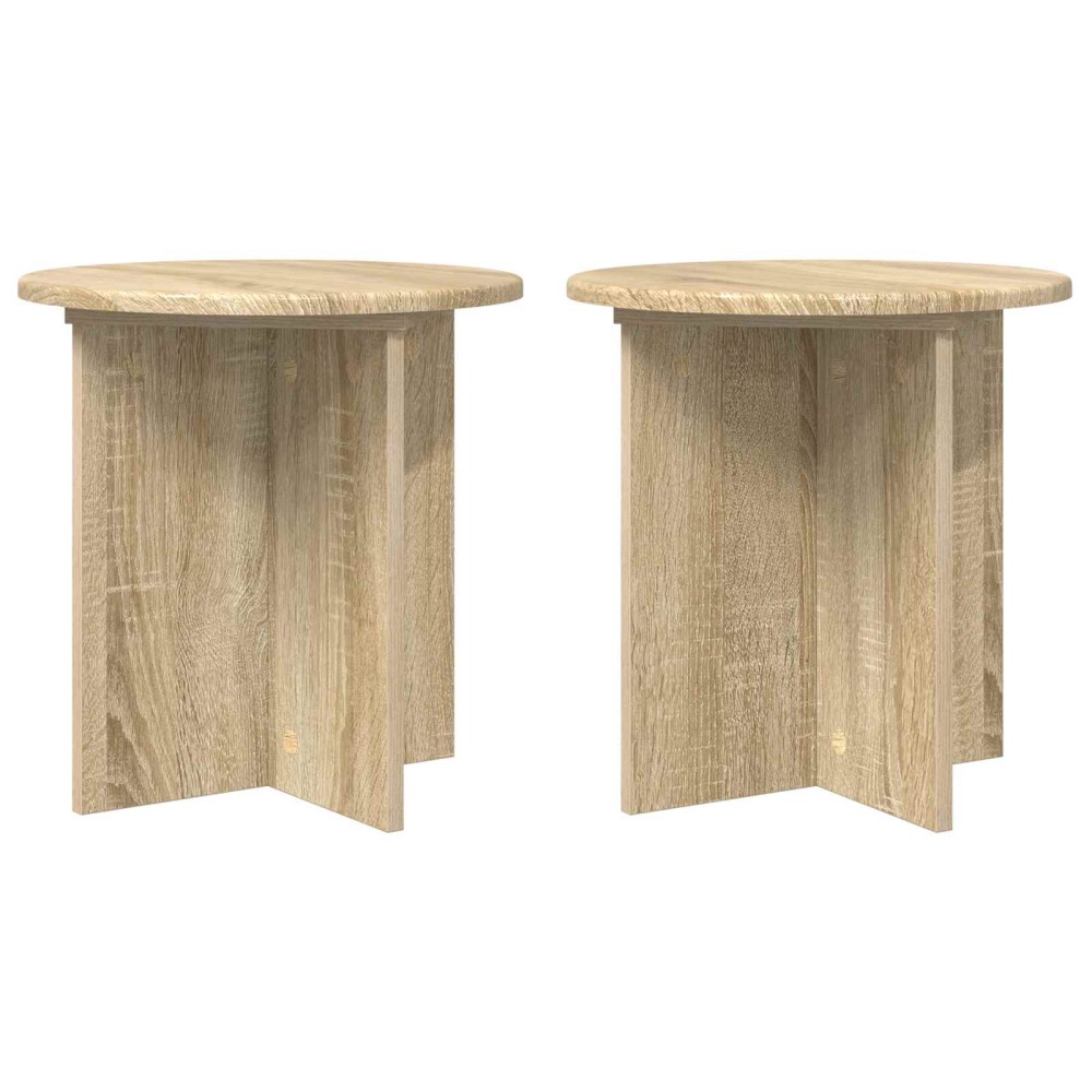 vidaXL Βάση φυτών 2 τμχ. Sonoma Δρυς 40 x 40 x 40 cm